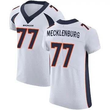 ＃77 Men's Karl Mecklenburg White Elite Denver Broncos Vapor Untouchable Jersey