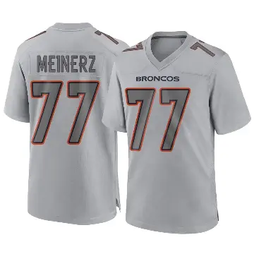 ＃77 Men's Quinn Meinerz Gray Game Denver Broncos Atmosphere Fashion Jersey