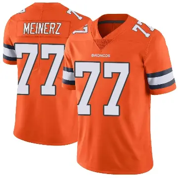 ＃77 Men's Quinn Meinerz Orange Limited Denver Broncos Color Rush Vapor Untouchable Jersey