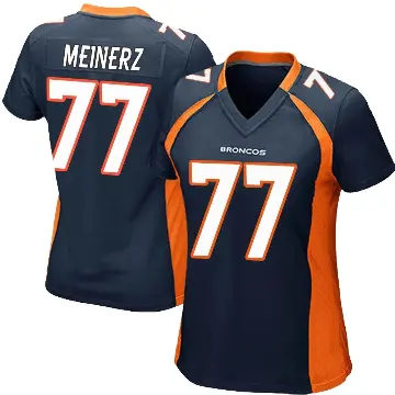 ＃77 Women's Quinn Meinerz Navy Blue Game Denver Broncos Alternate Jersey