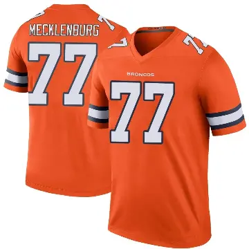 ＃77 Youth Karl Mecklenburg Orange Legend Denver Broncos Color Rush Jersey