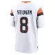 ＃8 Men's Jarrett Stidham White Game Denver Broncos 2nd Jersey
