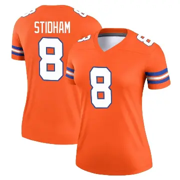 ＃8 Women's Jarrett Stidham Orange Legend Denver Broncos Alternate Mile High Collection 1977 Throwback Jersey