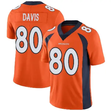 ＃80 Men's Joaquin Davis Orange Limited Denver Broncos Team Color Vapor Untouchable Jersey