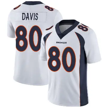 ＃80 Men's Joaquin Davis White Limited Denver Broncos Vapor Untouchable Jersey