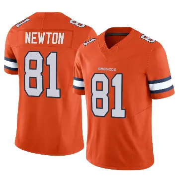 ＃81 Men's Jerjuan Newton Orange Limited Denver Broncos Vapor F.U.S.E. Jersey