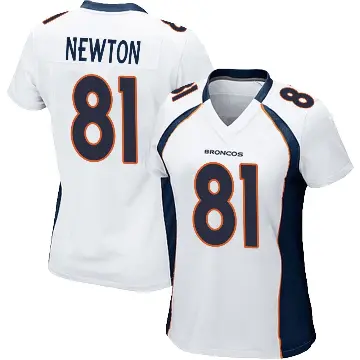 ＃81 Women's Jerjuan Newton White Game Denver Broncos Jersey