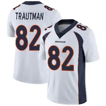 ＃82 Youth Adam Trautman White Limited Denver Broncos Vapor Untouchable Jersey