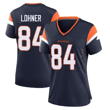 ＃84 Women's Caleb Lohner Navy Game Denver Broncos Alternate Jersey