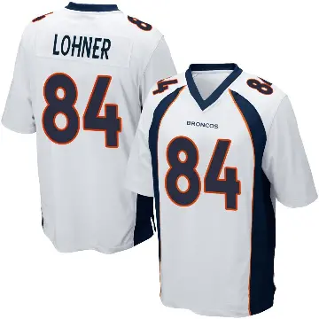 ＃84 Youth Caleb Lohner White Game Denver Broncos Jersey