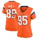 ＃85 Women's Lucas Krull Orange Game Denver Broncos Jersey
