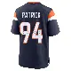 ＃94 Men's Aaron Patrick Navy Game Denver Broncos Alternate Jersey