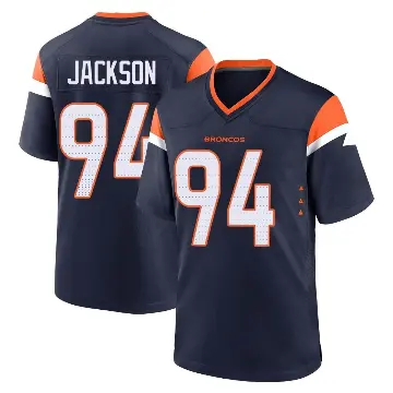 ＃94 Youth Jordan Jackson Navy Game Denver Broncos Alternate Jersey