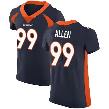 ＃99 Men's Zach Allen Navy Elite Denver Broncos Alternate Vapor Untouchable Jersey