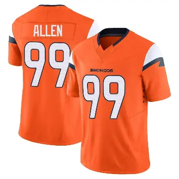 ＃99 Men's Zach Allen Orange Limited Denver Broncos Vapor F.U.S.E. 2nd Jersey