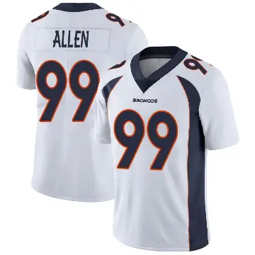 ＃99 Men's Zach Allen White Limited Denver Broncos Vapor Untouchable Jersey