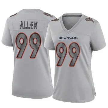 ＃99 Women's Zach Allen Gray Game Denver Broncos Atmosphere Fashion Jersey