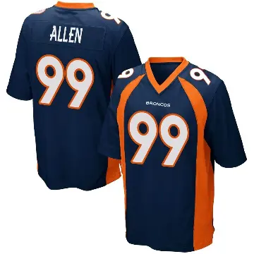 ＃99 Youth Zach Allen Navy Blue Game Denver Broncos Alternate Jersey