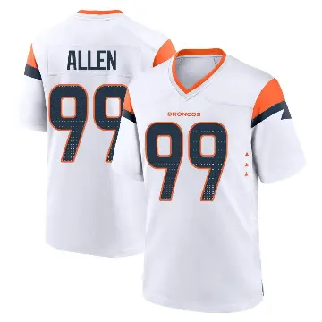＃99 Youth Zach Allen White Game Denver Broncos 2nd Jersey